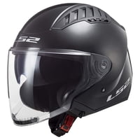 Casco Ls2 Copter Open Face Gloss Black Para Motocicleta