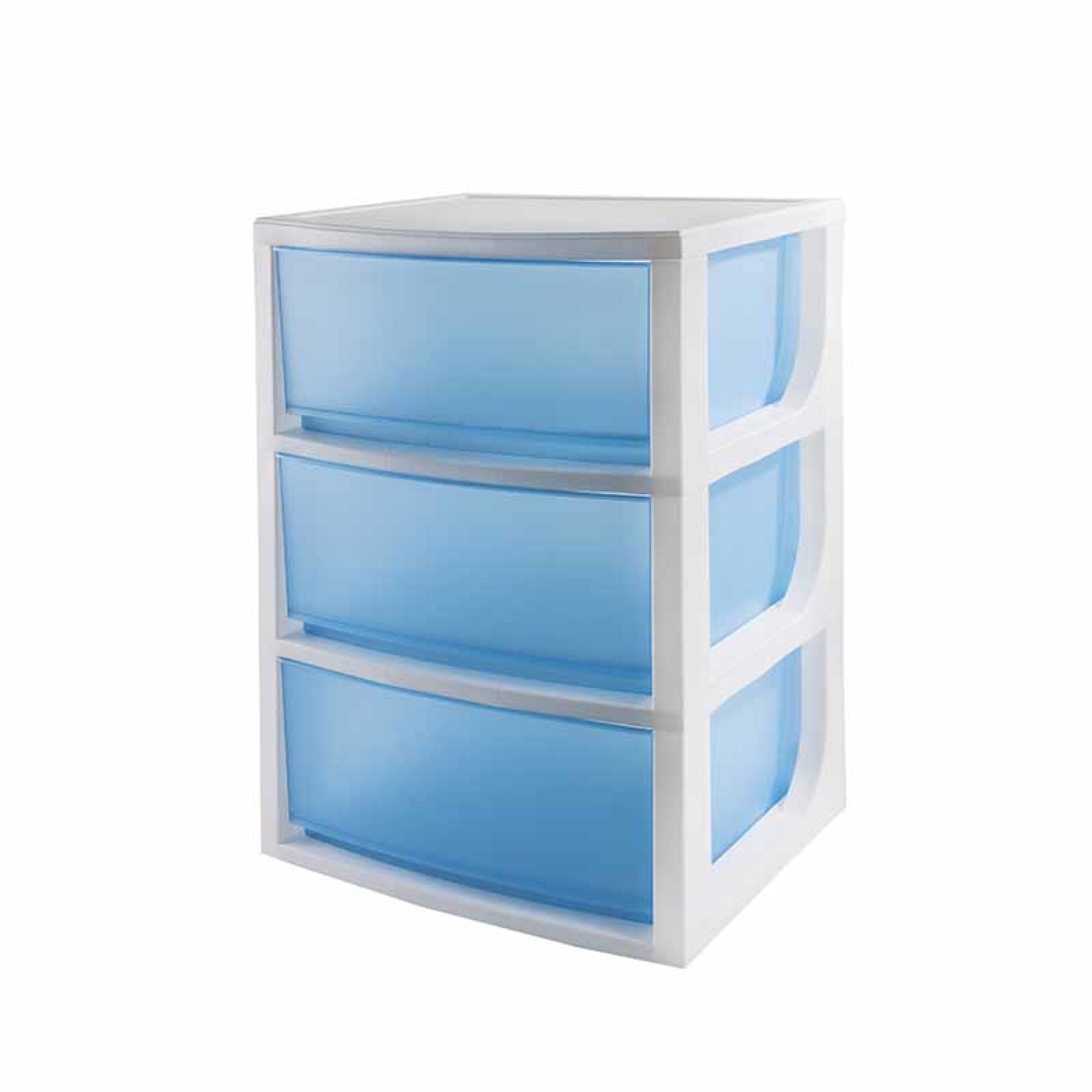 Mueble Organizador 90L Polipropileno Blanco - Azul