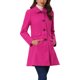 thumbnail image 4 of INSPIRE CHIC Abrigos de Invierno para Mujer Clásico Vintage de Longitud Media con Cuello Peter Pan y Botonadura Simple Abrigo S Rosa Fucsia, 4 of 6