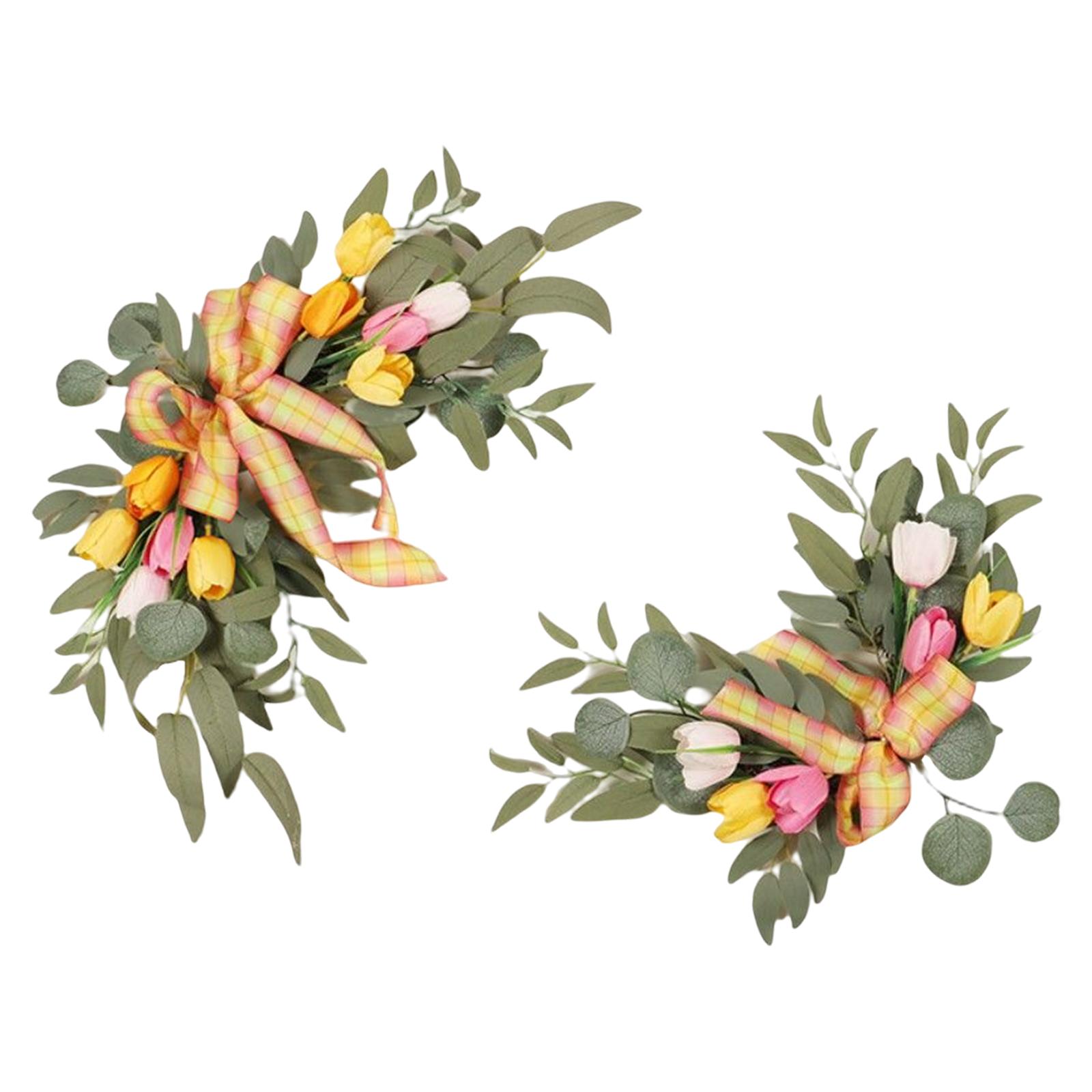 Magideal - 2 Piezas De Flores De Arco De Boda, Tarjeta De Bienvenida, Cartel De Mesa De Esquina, Centro De Mesa, Guirnalda De Flores Artificiales De Seda Para Opción 6B