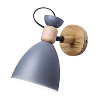 Magideal - Lámpara De Pared De Granja, Accesorios, Lámpara De Montaje En Pared, Luz , Iluminación Moderna, Pantalla De Lámpara De Metal, Ajustable Para Gris