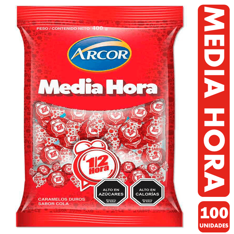Caramelos 1/2 Hora 400gr Dos En Uno