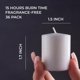 thumbnail image 2 of Juego de 36 velas Votive Candwax, color blanco, sin perfume, 15 horas de combustión, 2 of 7