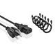 thumbnail image 1 of (Paquete de 5) Cable de alimentación universal para PC de 7.6 m / 25 pies - AC 3 clavijas 125V, 1 of 5