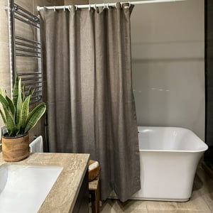 Casa Cecilia - Cortina De Baño Rústica Tostado Oscuro 180X190