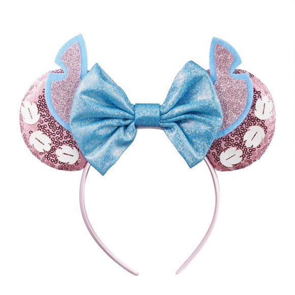 Diadema Opzzqz con Lazo de Glitter y Orejas de Ratón para Fiesta de Niñas
