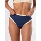 thumbnail image 3 of Bottom de Bikini Daikiri Mujer Calzón Tiro Alto Sin Elasticos Azul Marino Crema Protección UV50+, 3 of 3