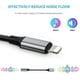 thumbnail image 2 of Adaptador Audífonos Aluminio de hilo reforzado para Iphone Lightining a Cable Audio Jack 3,5, 2 of 3