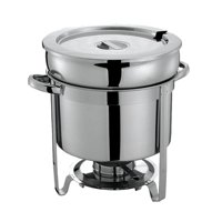 Magideal - Calentador De Alimentos Para Catering, Sopas, Cereales Calientes, Reutilizables Con Soporte Para Combustible, Olla Para Sopa Para Bodas, Banquetes De 11L
