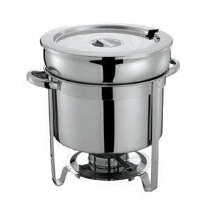Magideal - Calentador De Alimentos Para Catering, Sopas, Cereales Calientes, Reutilizables Con Soporte Para Combustible, Olla Para Sopa Para Bodas, Banquetes De 11L
