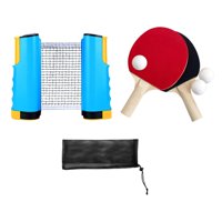 Magideal - -Juego De Raquetas, Red Retráctil, Juego De Práctica De Tenis De Mesa, Raquetas Y Pelotas Para Jugadores De Familia, Hogar Y Gimnasio, Deportes De Via Azul