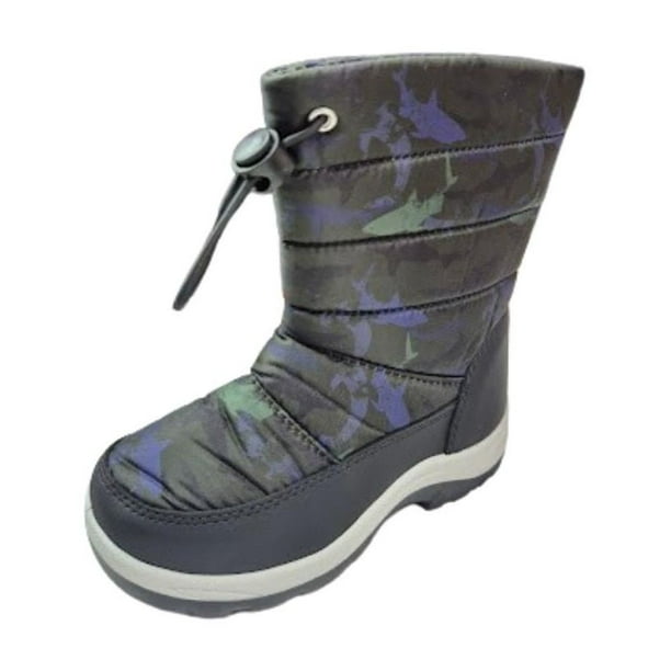 Bota de Nieve Impermeable Niño Tiburones Verde