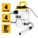 thumbnail image 2 of Aspiradora para cenizas DEWALT DXV04A, depósito metálico de 15 L, motor de 4 HP, 2 of 7