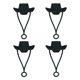 thumbnail image 3 of 4 Uds Sombrero De Vaquero Cubierta De Paja Linda Tapa Protectora De Paja Para Recuerdos De Fiesta Negro, 3 of 5