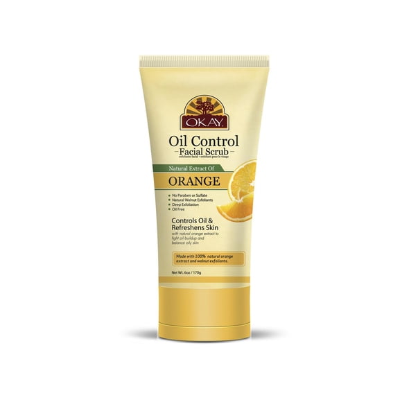 Exfoliante Facial OKAY Naranja 170 g Control de Grasa Sin Parabenos