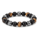 thumbnail image 1 of Pulsera triple proteccion hematita obsidian ojo tigre hombre, 1 of 3