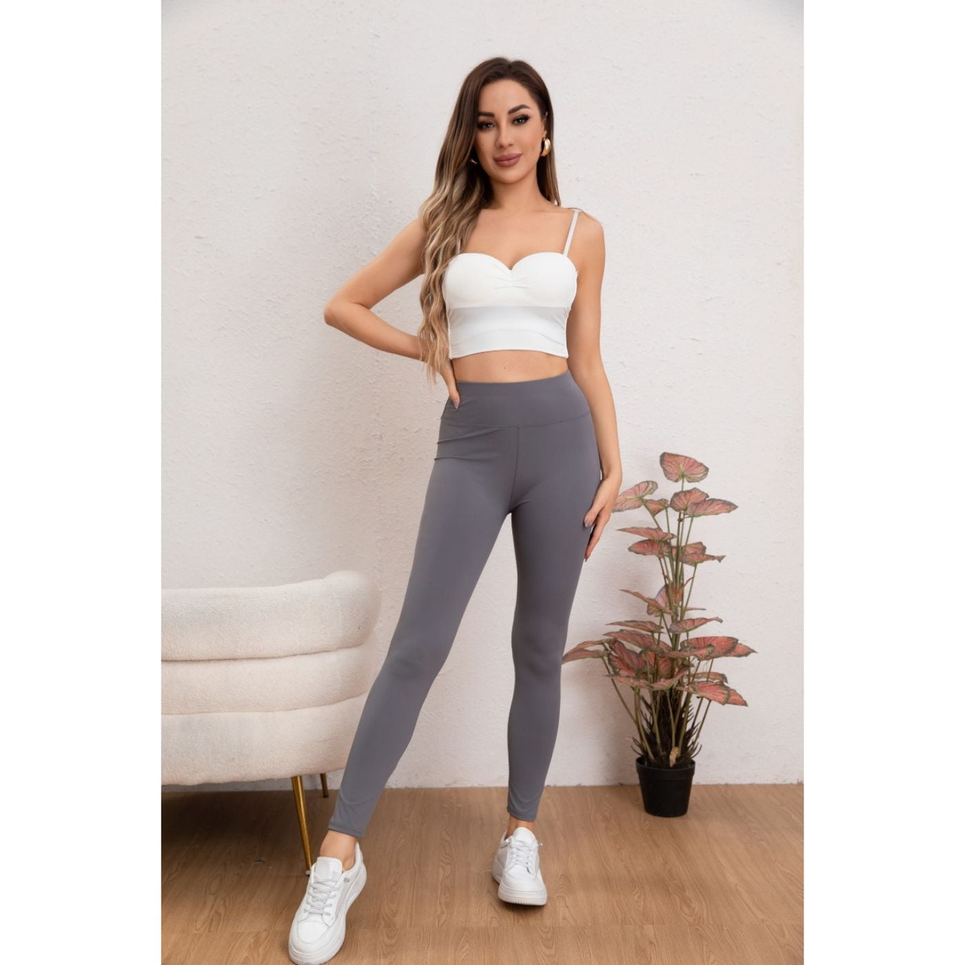 Likeshop - Calza Lycra Premium Mujer Tiro Alto Deportivo Casual. Colores 018