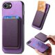 thumbnail image 3 of Funda de Cuero Magnética con Tarjetero para iPhone 16e Cubierta Delgada Morado, 3 of 5