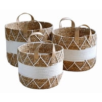 Genérico - Set 3 Canasto Decorativo Cesto Almacenamiento Moderno Jhn