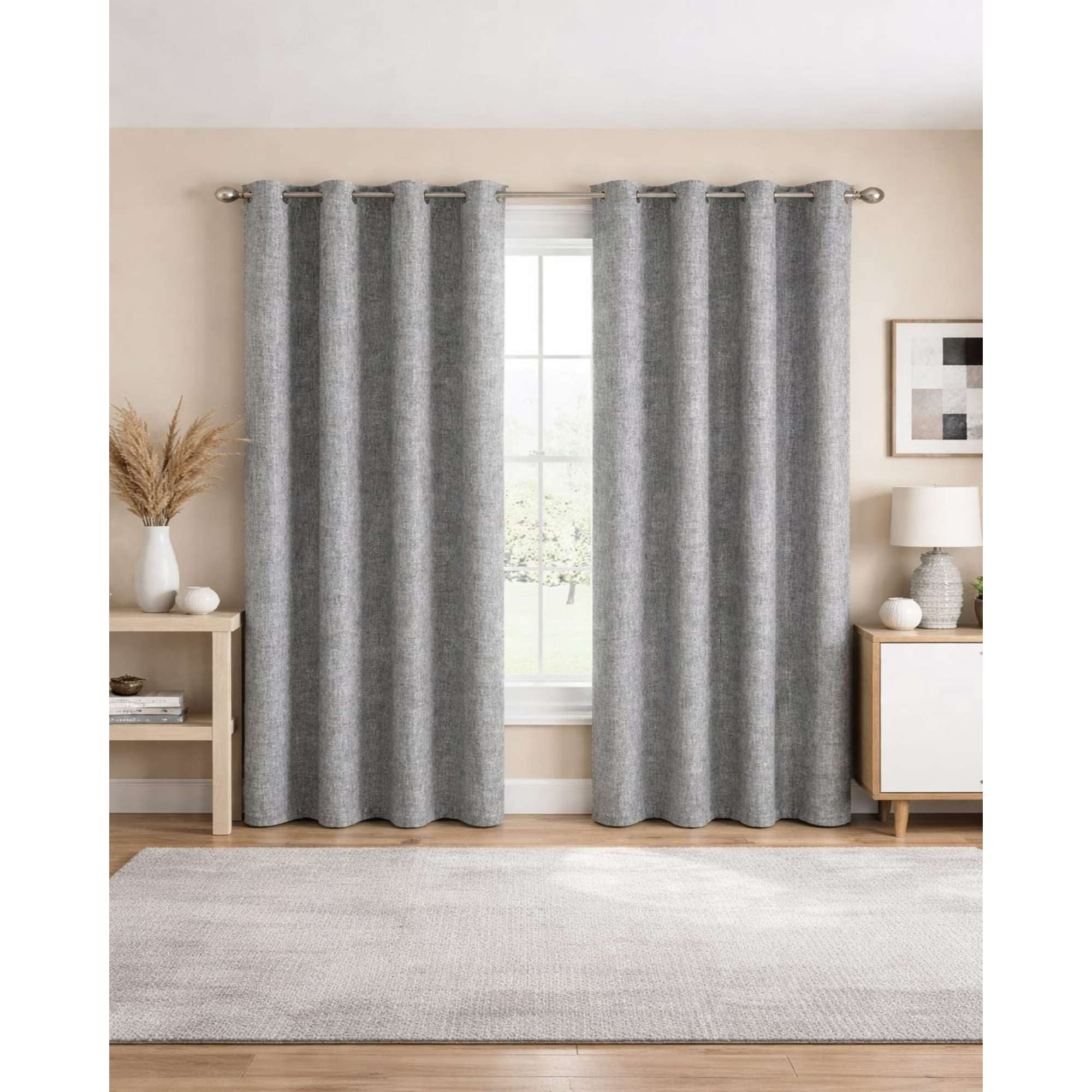Mylhogar - Set 2 Cortinas Blackout Aislantes De Ojales Metalicos