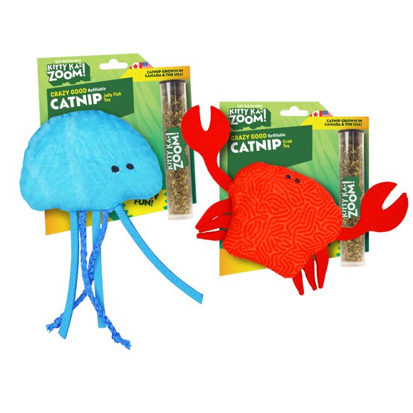 Juguete para gato KITTY KA-ZOOM Medusa y Cangrejo – Pack