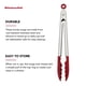thumbnail image 4 of Pinzas KitchenAid de silicona, acero inoxidable, 30 cm, color rojo, 4 of 6
