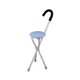 thumbnail image 3 of Asiento De Bastón Plegable Mango Cómodo Silla De Muletas Antideslizante De 34 Pulgadas De Alto Redondo Gris, 3 of 5