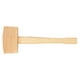 thumbnail image 2 of martillo de madera maciza de madera de haya herramienta de carpintería tallado mazo 100mm, 2 of 5
