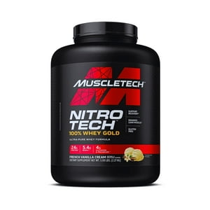 Muscletech - Nitro Tech 100% Whey Gold Mucletech Proteína French Vanilla Crème 5Lb