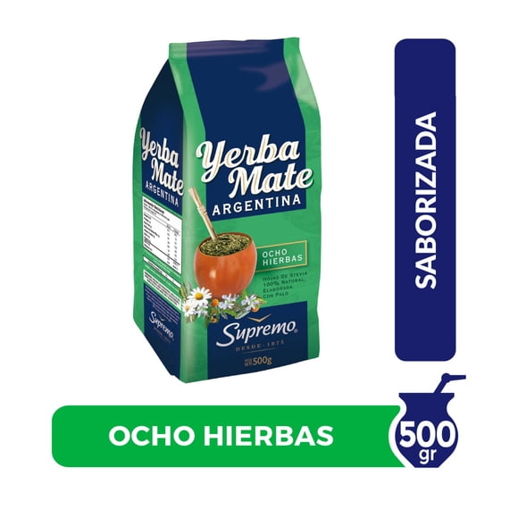 Yerba Mate Argentina 8 Hierbas, 500 g