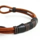 thumbnail image 4 of Pulsera unisex cuero naranja con detalles en cuero negro y café, 4 of 7