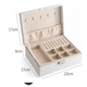thumbnail image 4 of Joyero Organizador De Joyas Caja Con Divisiones Tipo Maleta Beige, 4 of 4