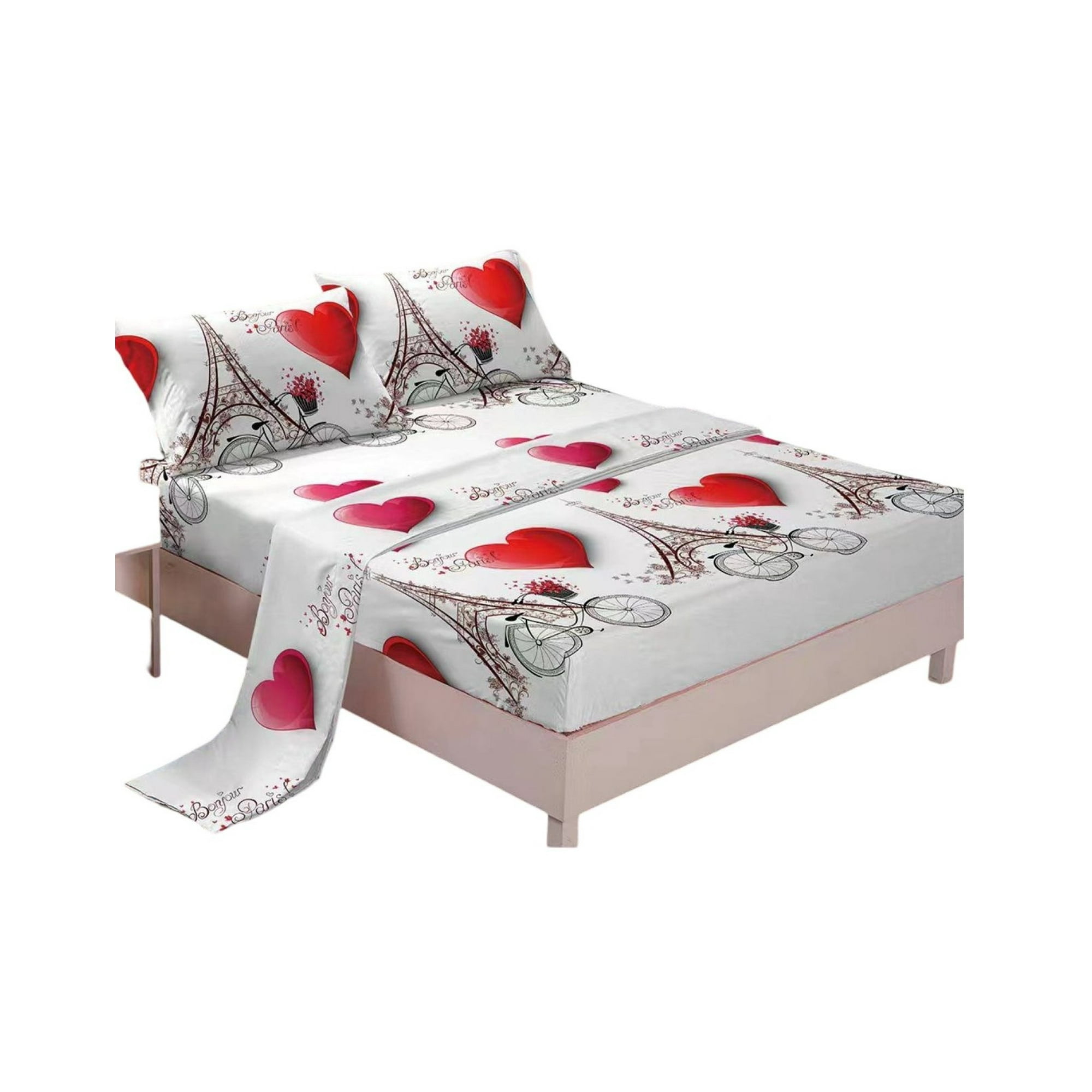 Genérica - Juego Sábanas Algodón 2 Plazas Suaves 8o3