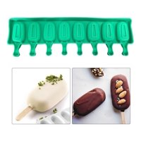 Genérico - Moldes De Silicona Para Helados Molde Paletas Helado 8Cavid
