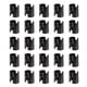 thumbnail image 1 of Clips para estantes de alambre Wvapzwr para poste de 3/4" 50 piezas negras, 1 of 5