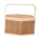 thumbnail image 3 of Cesta de Picnic, cesta tejida de bambú, decoración, cesta de bambú tejida hecha a mano, cesta de almacenamiento de alimentos para comida, té, pasteler, 3 of 5