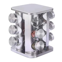 Importclick - Set Especieros Aliños Giratorio 12 Frascos Cocina