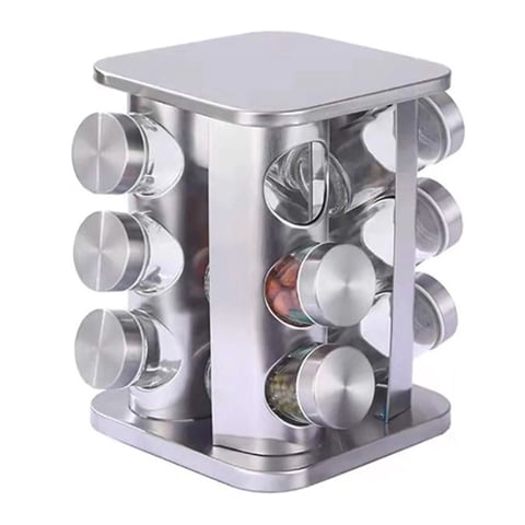 Importclick - Set Especieros Aliños Giratorio 12 Frascos Cocina