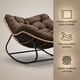 thumbnail image 2 of Sillon Mecedor Silla Mecedora Sitial Moderna Talla Xl Marrón Liso, 2 of 8