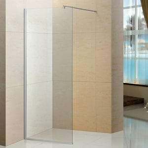 Joytek - Mampara Fija De Baño Recta 190X90 Transparente 8Mm