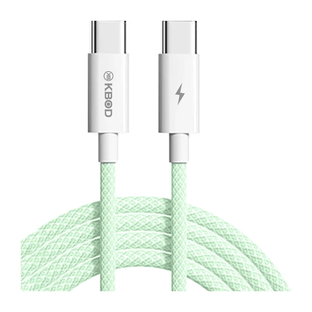 Cable Para Carga y Datos Para iPhone de Nylon Tipo C Kbod Cbo15c 1m Verde