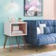 thumbnail image 2 of Mesa Lateral Retro Dallas Blanco Rosa, 2 of 3