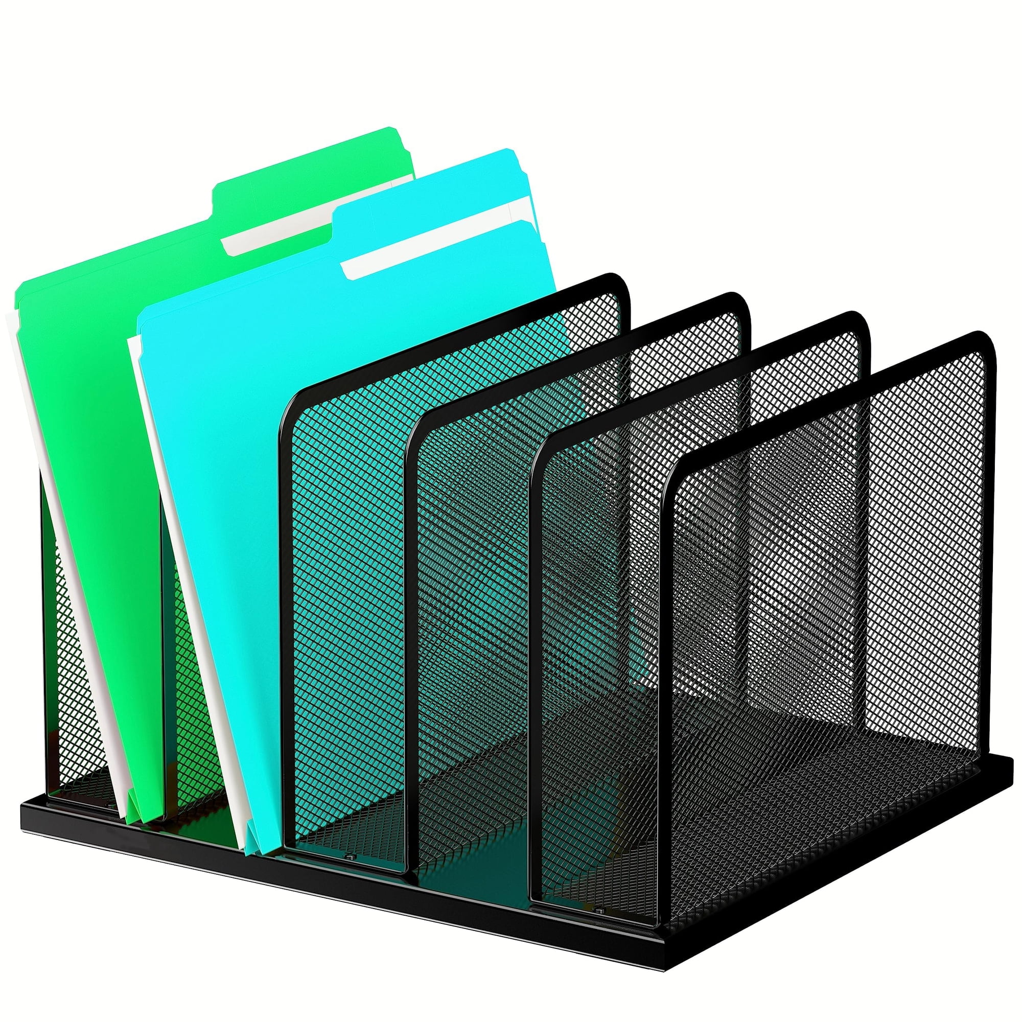 Organizador De Archivos De Escritorio Kuntine.b, 5 Secciones, Malla Vertical, Acero