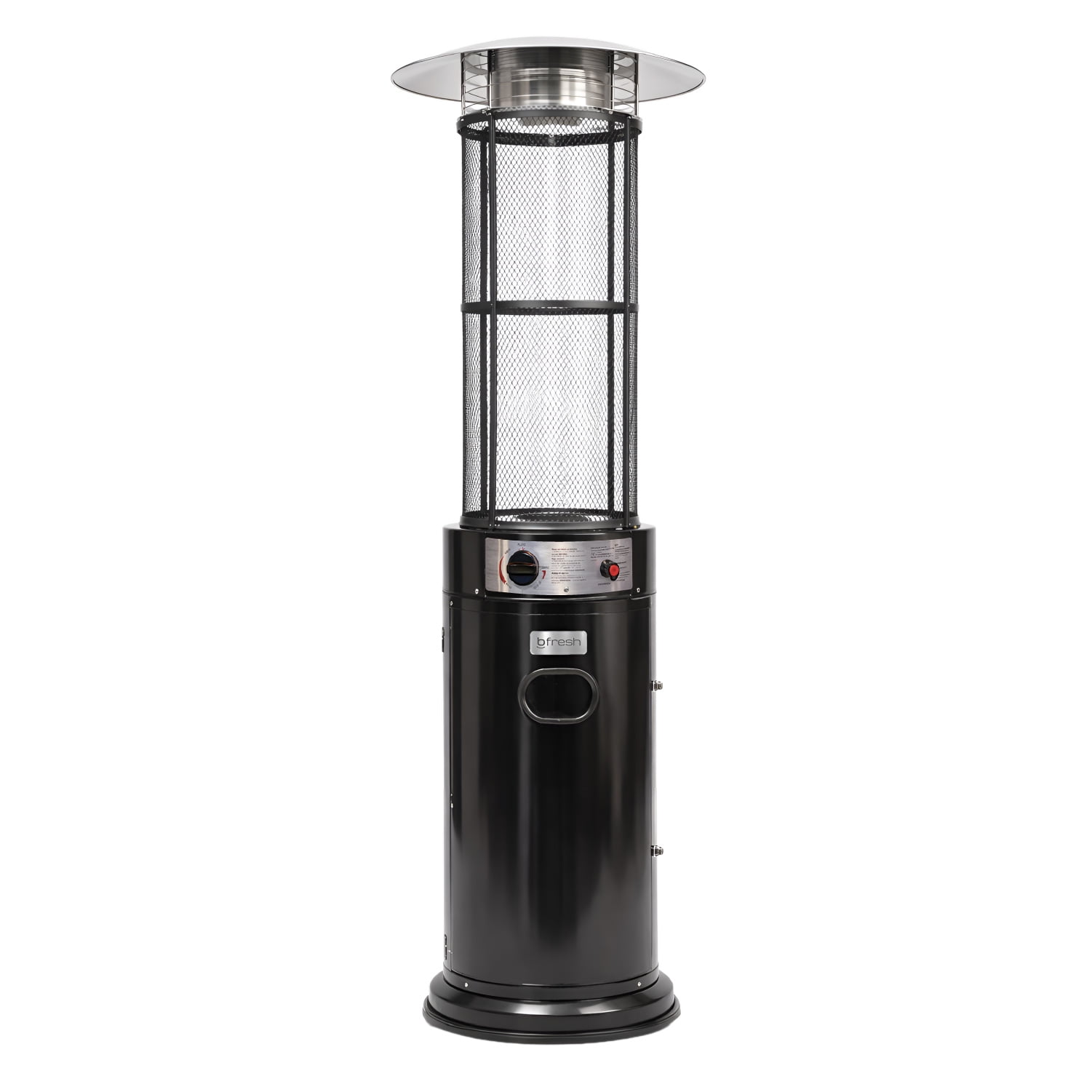 Estufa Patio Exterior Cilíndrica A Gas 12,5kw Negra Bfresh