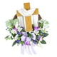 thumbnail image 3 of Corona De Cruz De Pascua De 40 Cm Con Un Lazo A Rayas Para Puerta Delantera Exterior Interior, 3 of 5