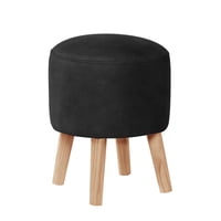 Latam Home - Pouf Nantes Cuero Kentucky Negro