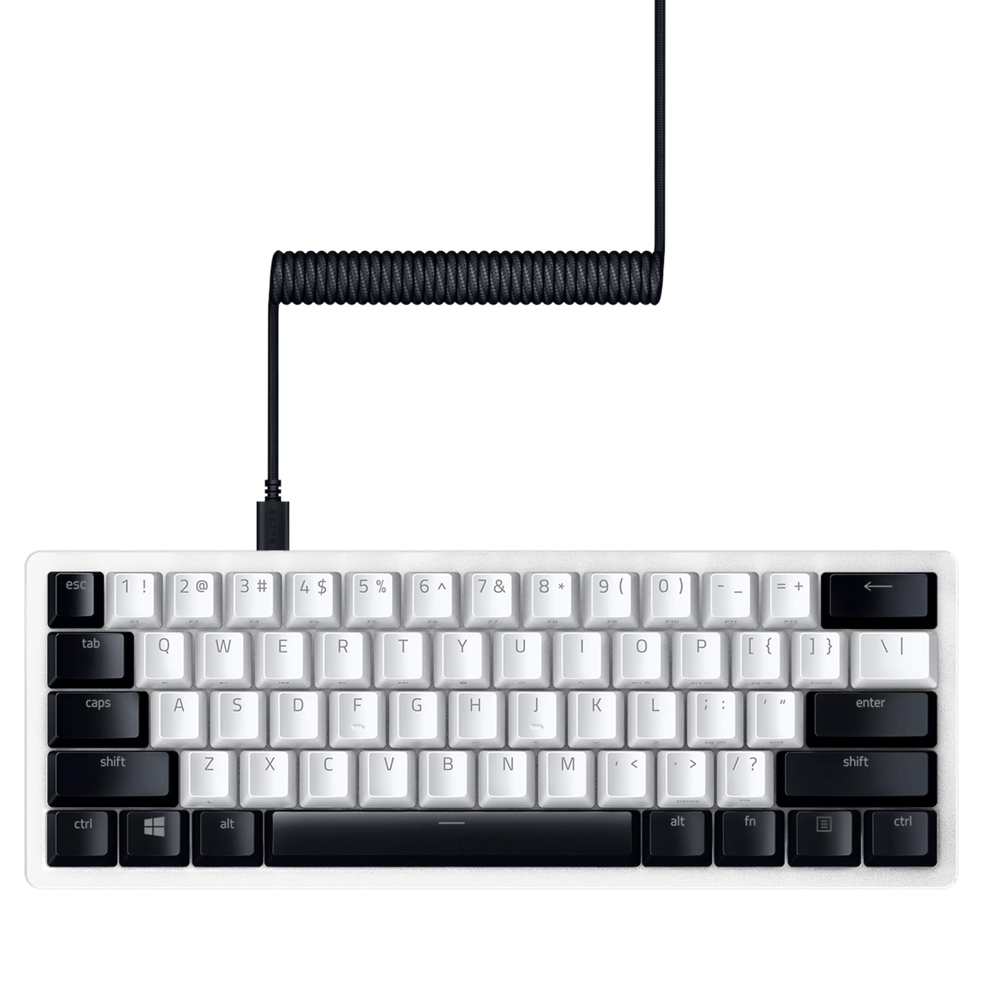 Set De Mejoras Con Keycaps Y Cable Enrollado Razer Pbt Clásico Negro