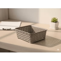 Reyplast - Canastilla Canasta Organizadora Multiusos Rattan 1.4 Litros