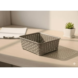 Reyplast - Canastilla Canasta Organizadora Multiusos Rattan 1.4 Litros