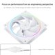 thumbnail image 3 of Ventilador CPU Thermalright TL-S12W X3 120 mm 1500 RPM, paquete de 3 unidades, blanco, 3 of 6